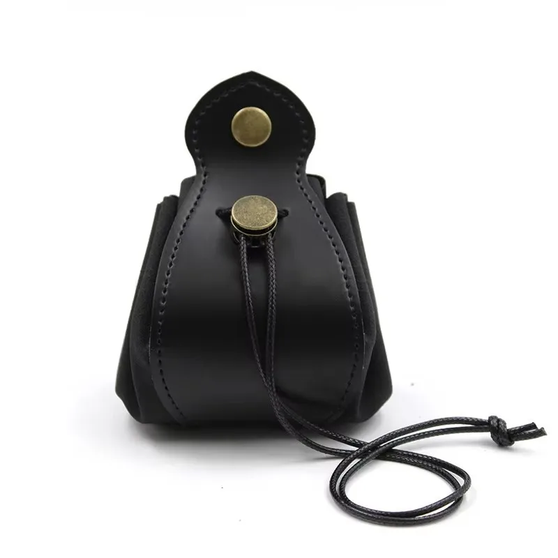 Artificial Leather Dice Bag Tray Design Viking Style Vintage Medieval Drawstring Pouch For D&D Role Playing RPG Game Coin Purse