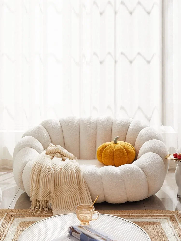 

TLL Sofa Living Room Fabric Craft Pumpkin Couch Internet Celebrity Leisure Chair