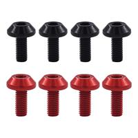 4 Pcs Bicycle Water Bottle Cage Bolt Cycling Accessories Kettle Holder Aluminum M5 Screw Handle Bikes Part for MTB Road Bike