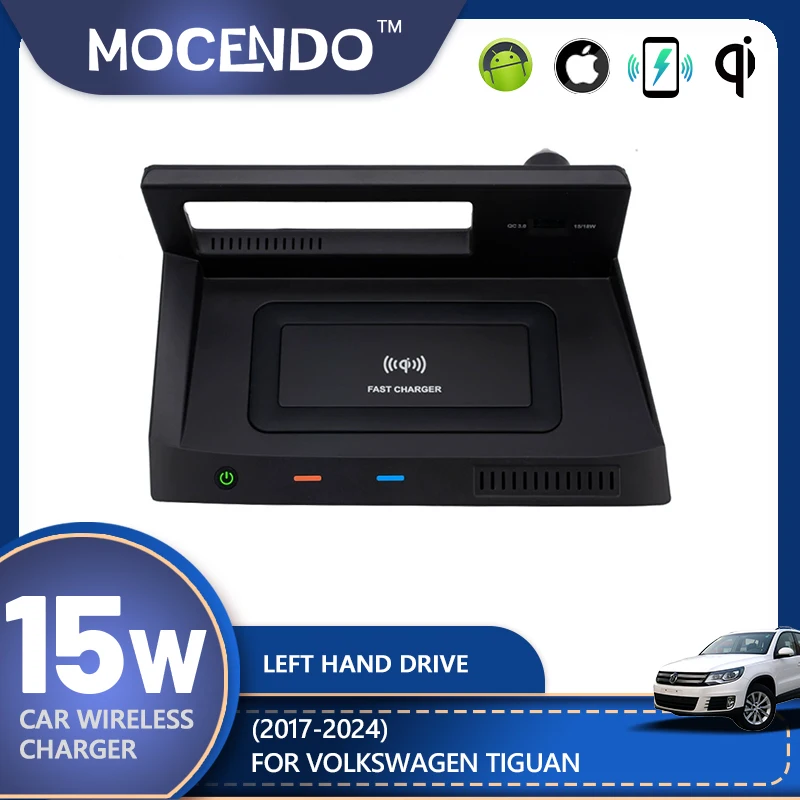 لفولكس واجن تيجوان 2017-2024 شاحن سيارة اكسسوارات الفقرة السيارات شاحن لاسلكي للسيارة صالح شاومي ، آيفون شاحن سيارة الهاتف #1