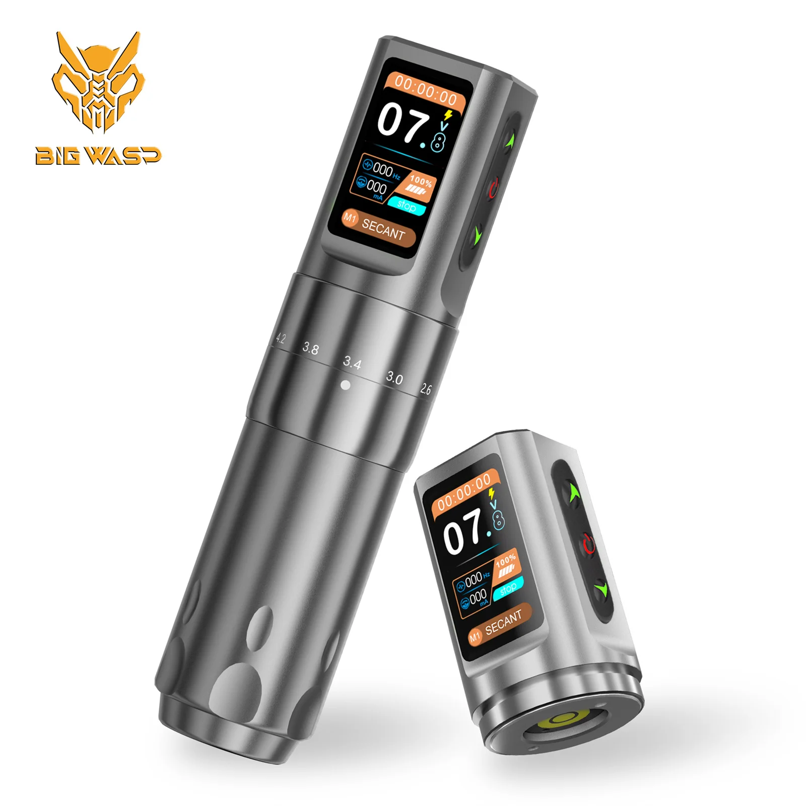 BIGWASP Einstellbare Drahtlose Tattoo Maschine Hub 2,0-4,2mm Kernlosen Motor Für Dotwork Tattoo