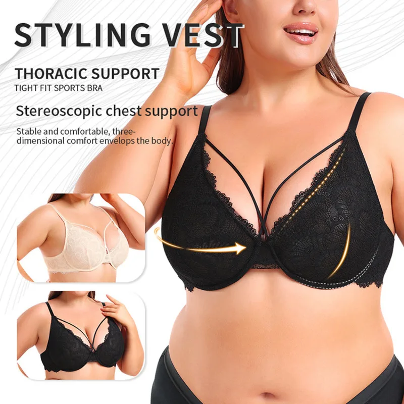 

Women High Support Bra Casual Sexy Lace Underwire Lift Up Bras Push Up Bra Spaghetti Strap Bra 18-Hour Ultimate Lift