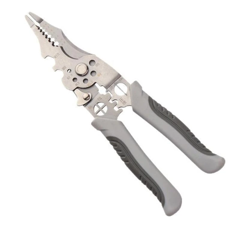 

652F Multifunctional Wire Stripper Decrustation Pliers Crimper Cable Stripper Cutter Multifunctional Wire Repair Tool Pliers