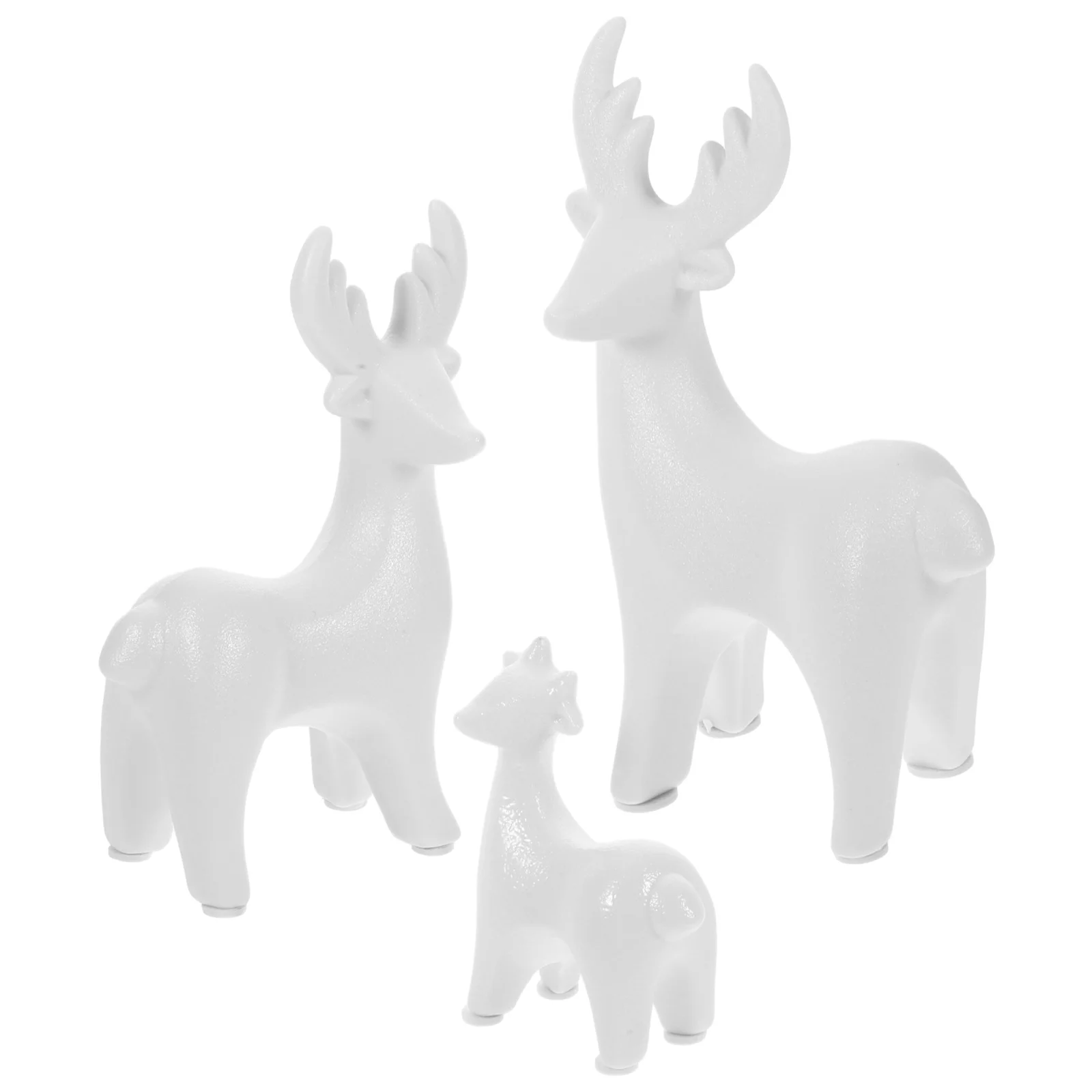 

3Pcs Ceramic Elk Decoration Rustic Vintage Deer Ornaments Indoor Christmas Home Office Table Accessories Elk Desktop Craft