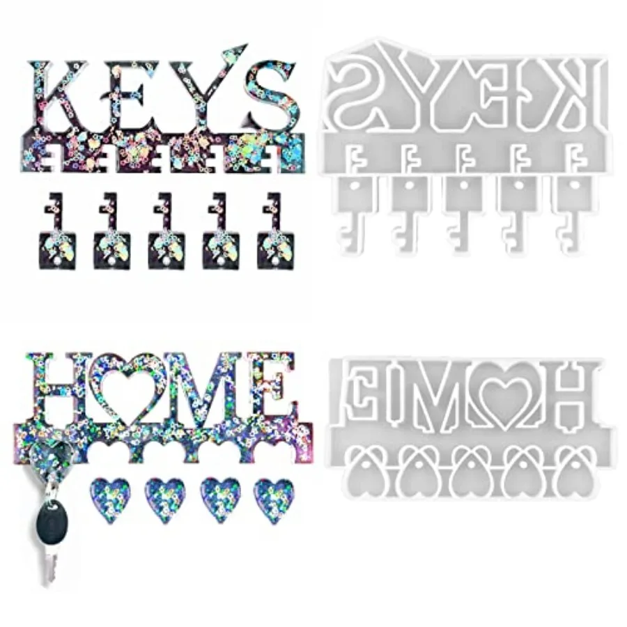 Silicone Key Holder Resin Molds for Wall Decor