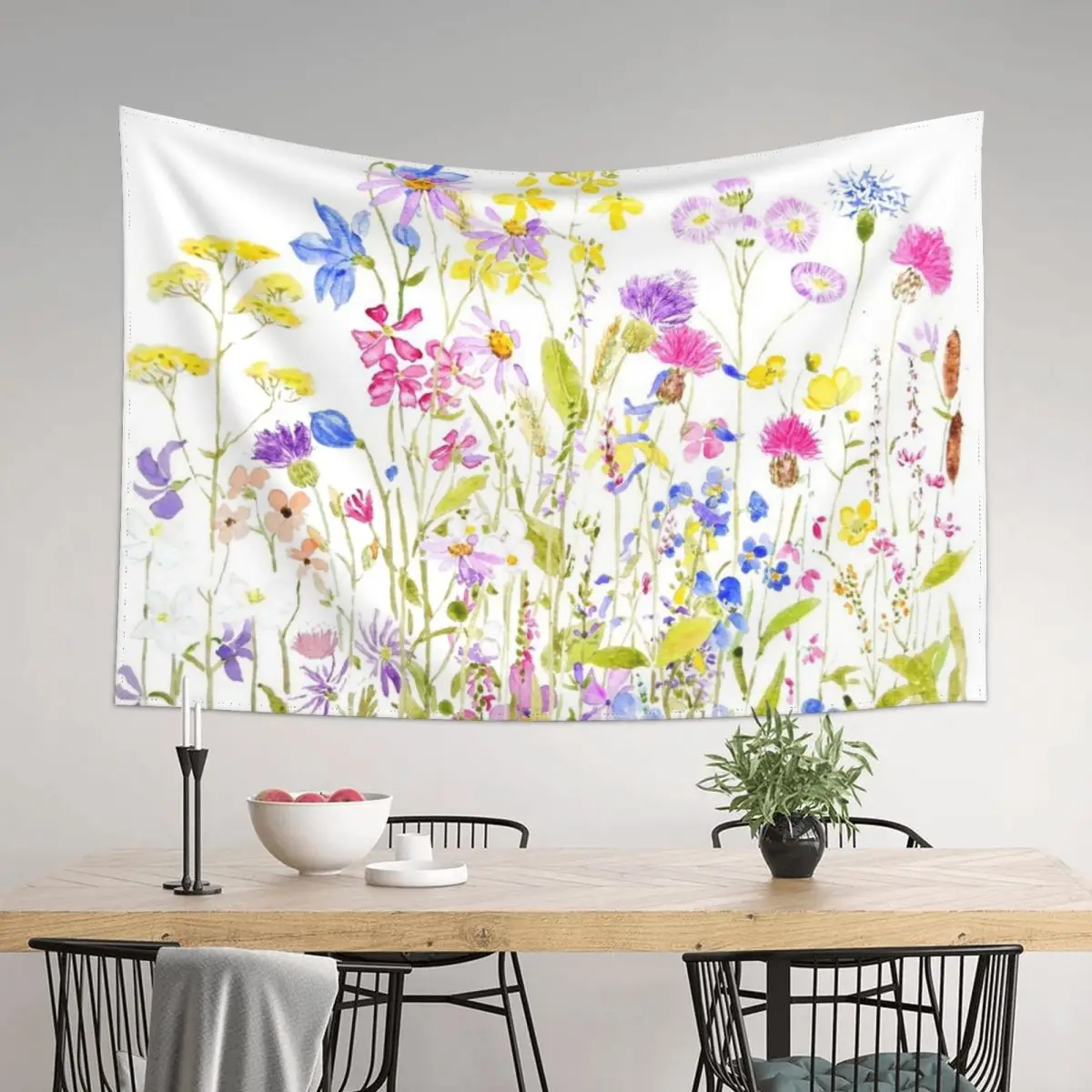 

colorful meadow painting Tapestry House Decoration Home Decor Accessories Mushroom Aesthetic Home Decor Tapestry