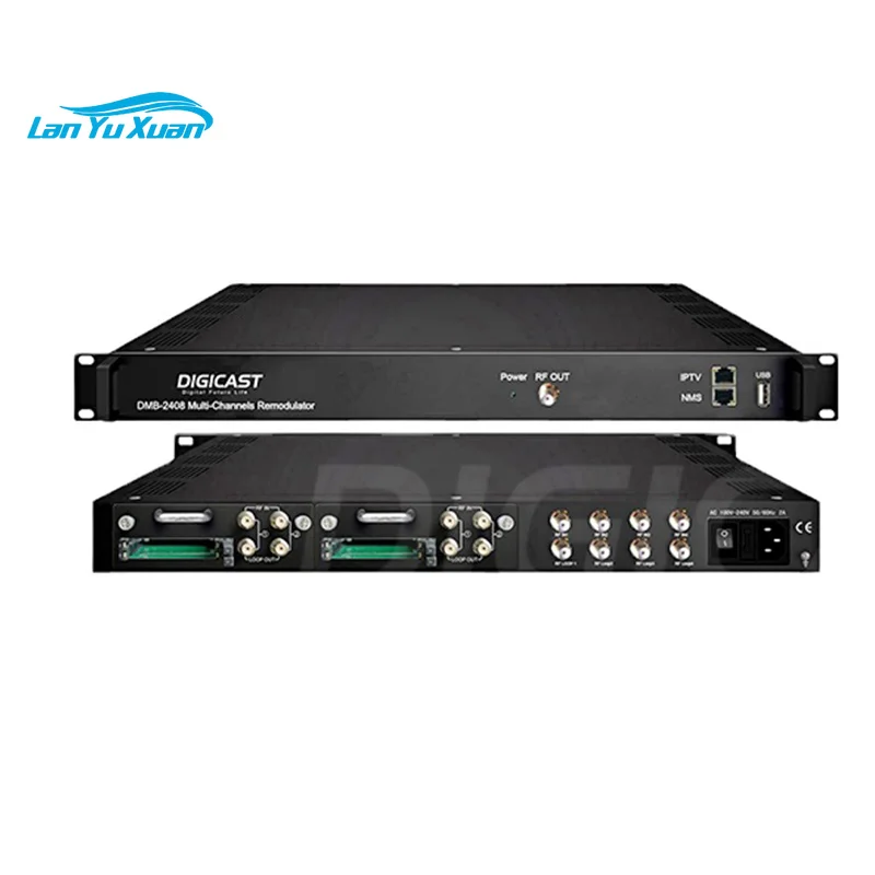 Digital TV Transmodulator 8 DVB-S/S2 to DVB-T  With 4 CI Slot Re-Modulator Descramble the Encrypted Channels