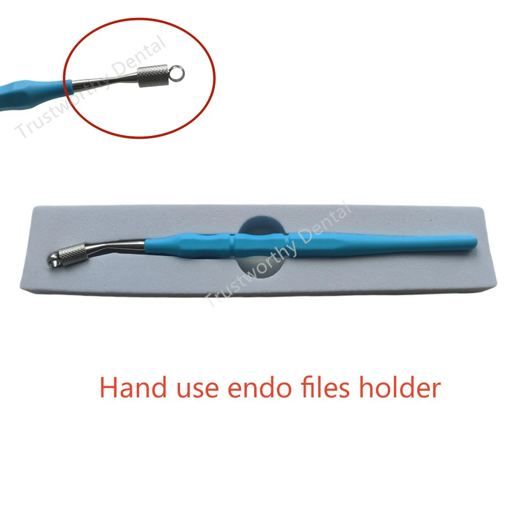 Dental Endodontic Teeth Endo File Hand Use Holder K-Files Handle Blue color