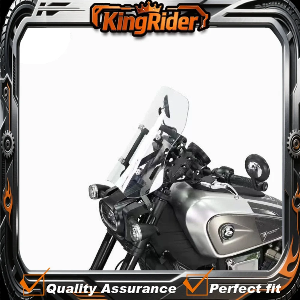 【Supreme quality】QJMOTOR SRV 600V modified windshield with armrests, front windshield modification with raised tempered glass