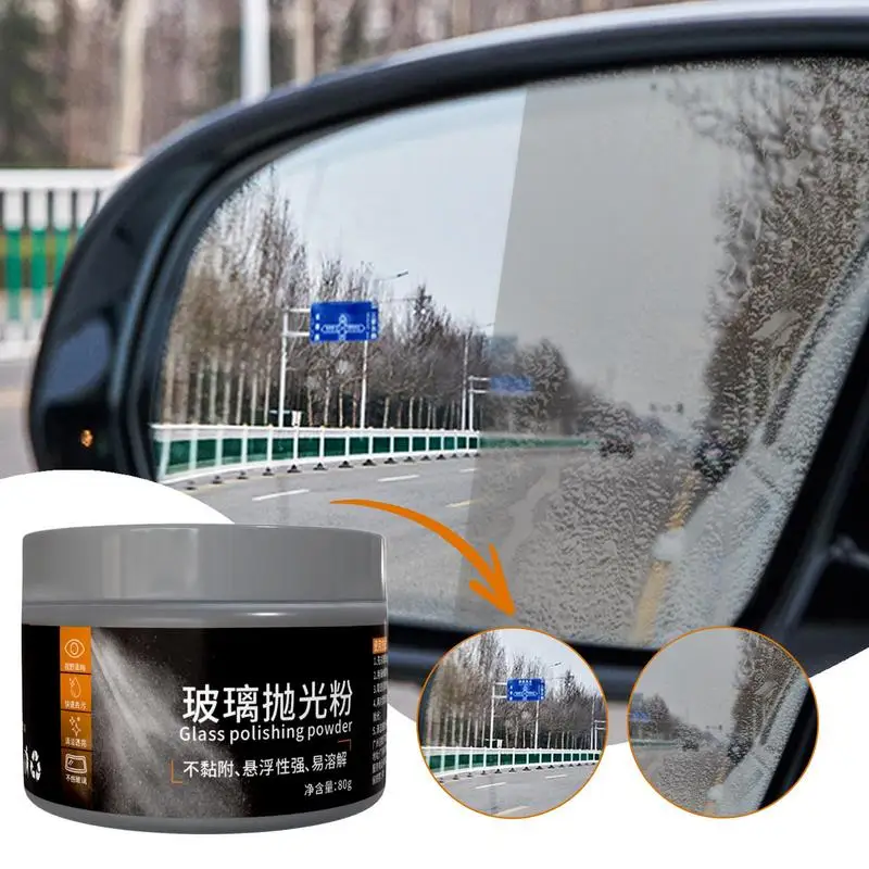 80g Car Glass Polishing Powder Window Windshield Scratch Remover Automotive Windscreen Repair Waxing Polish Cleaner Detergent