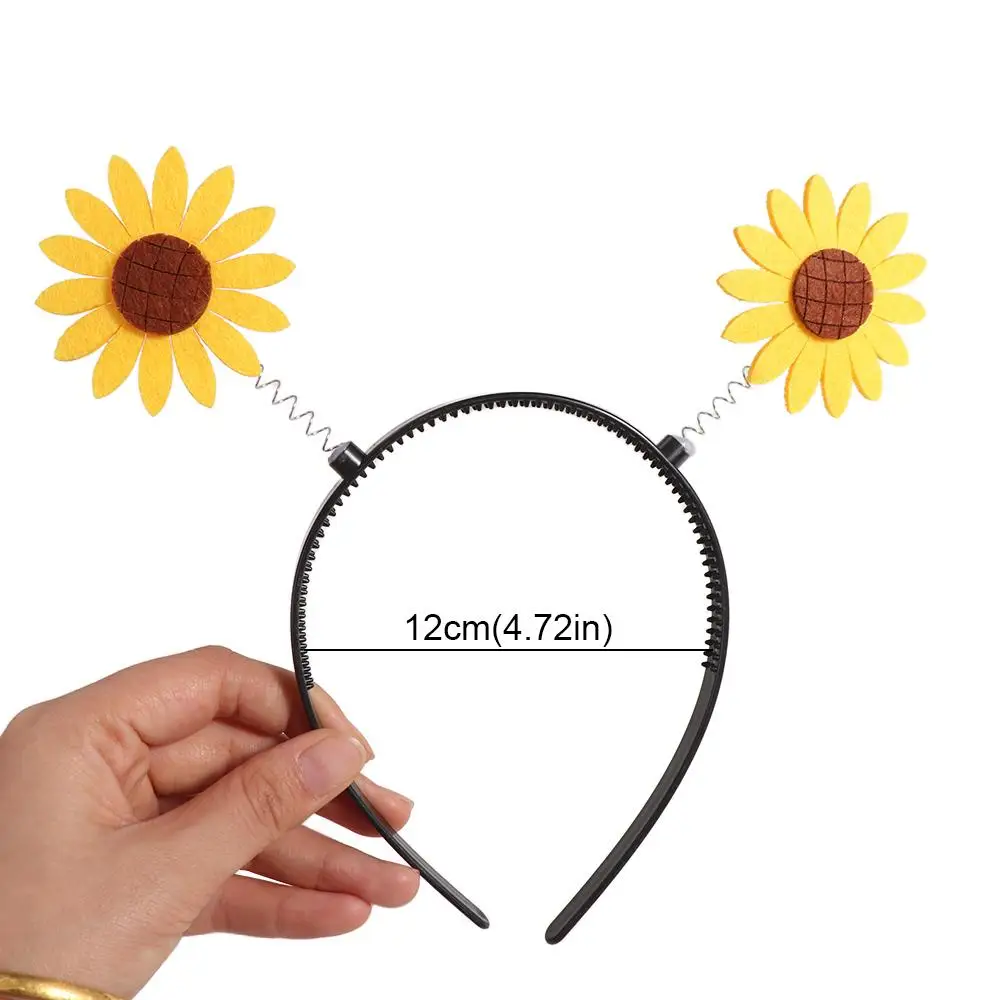 Fashion Star Yellow Duck Headband Love Heart Sunflower Cartoon Hair Hoop Animal Children Hair Bands Daily