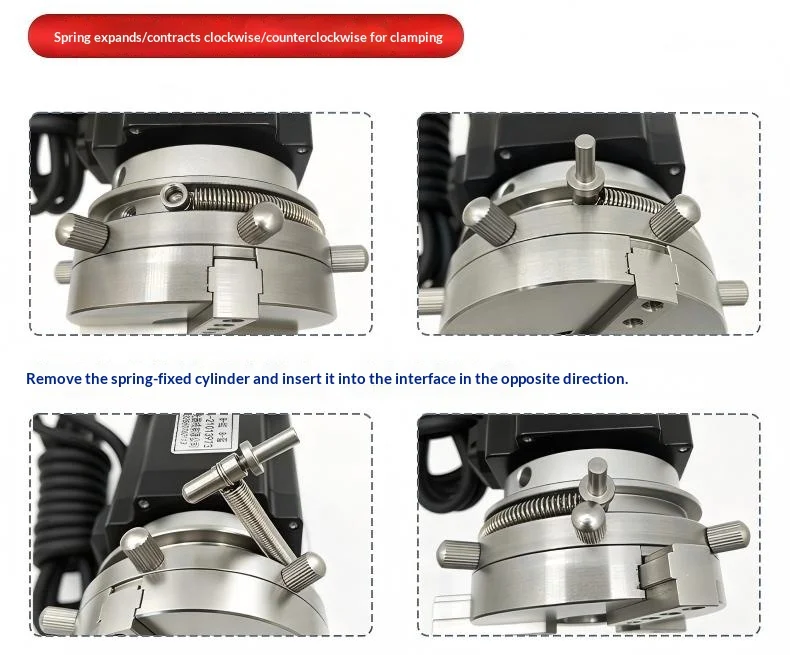 Cyclmotion E69 Mini Rotary Axis with Quick-Clamping Mechanism – New Mini Marking Machine Rotary Fixture for Stainless Steel