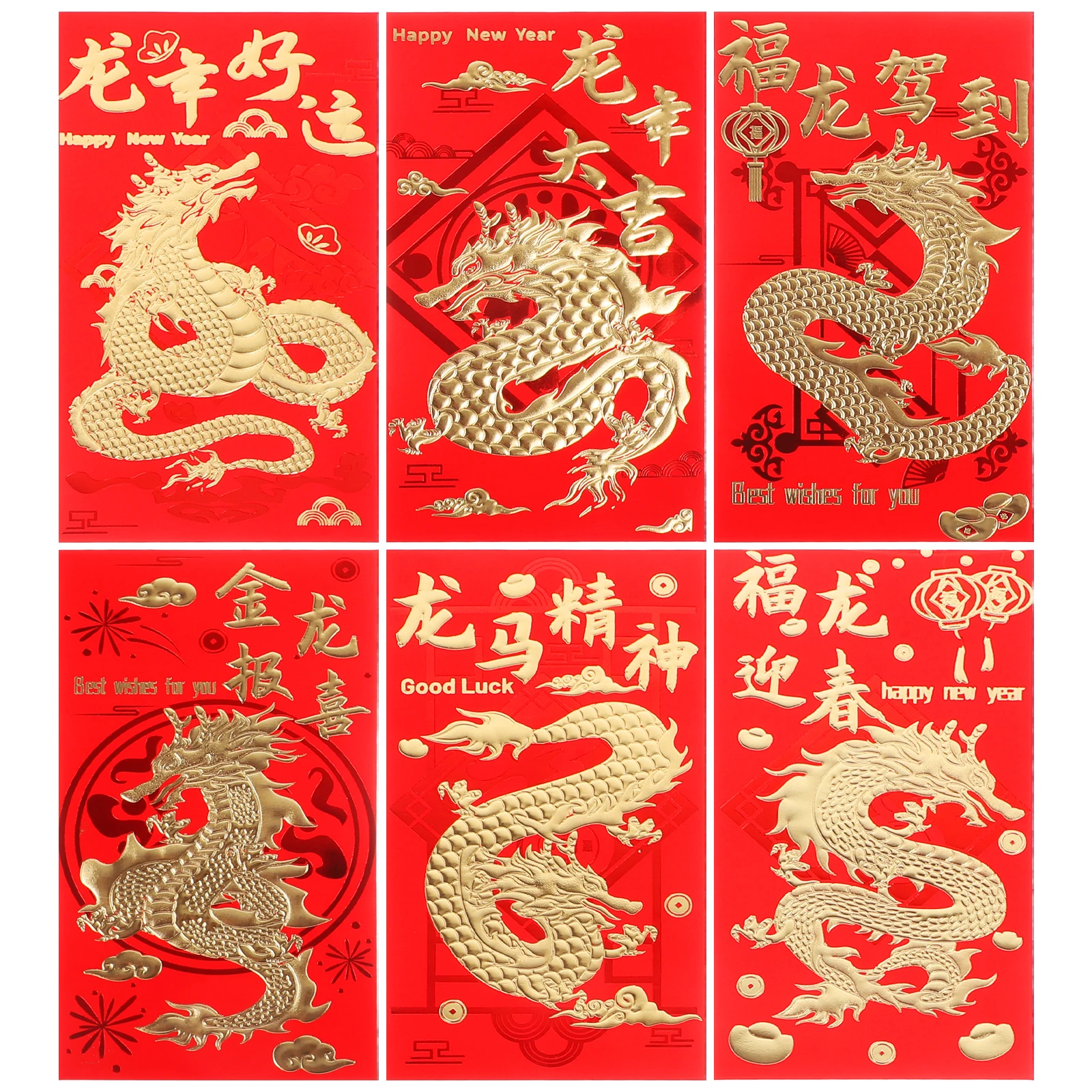 

30 Pcs Red Envelope Bag Chinese Money Envelopes Packets Wedding Lai Feng for Paper New Year Pockets Lucky Happy