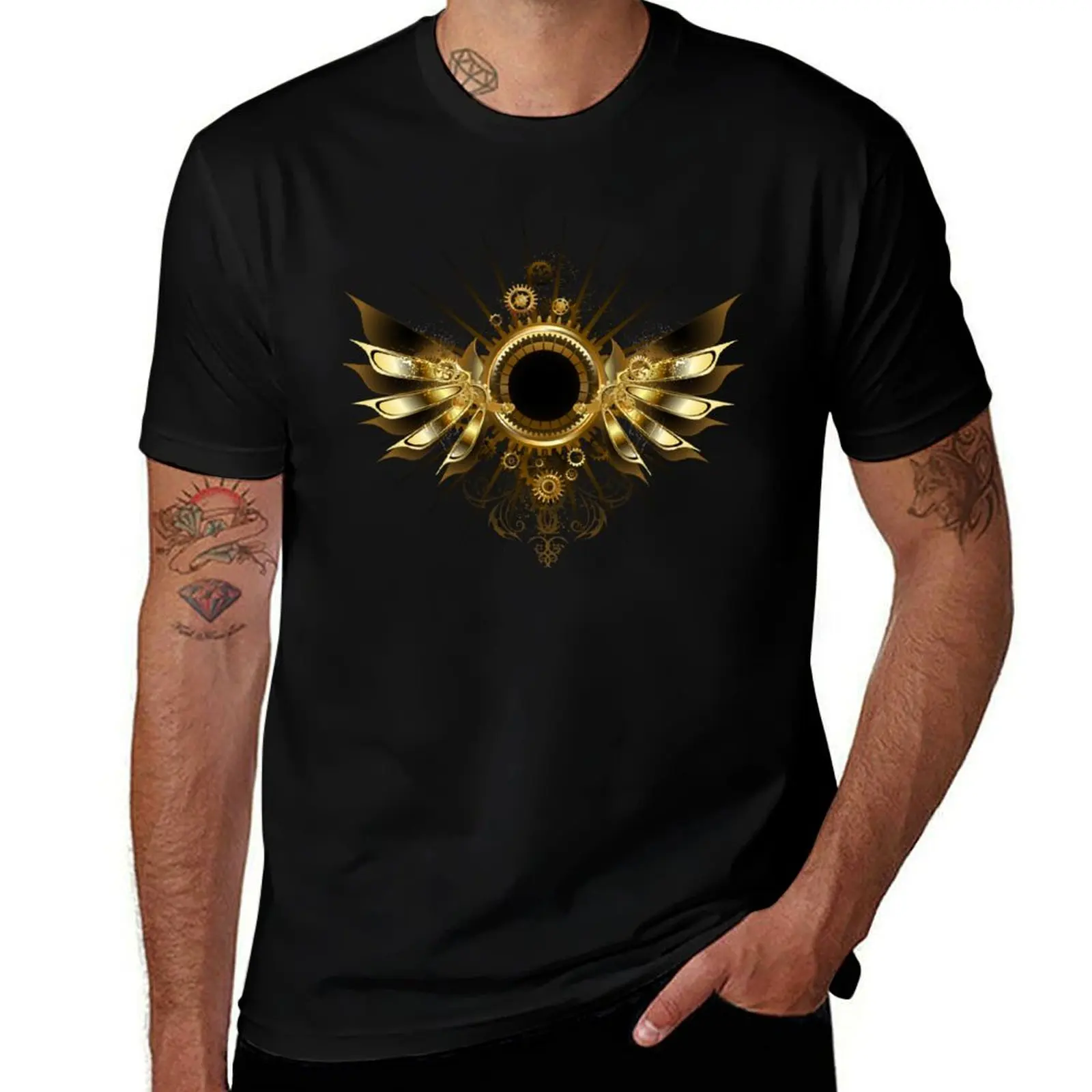 Mechanical Wings ( Steampunk wings ) T-Shirt Performance Workout Short Sleeve Tee T-Shirt