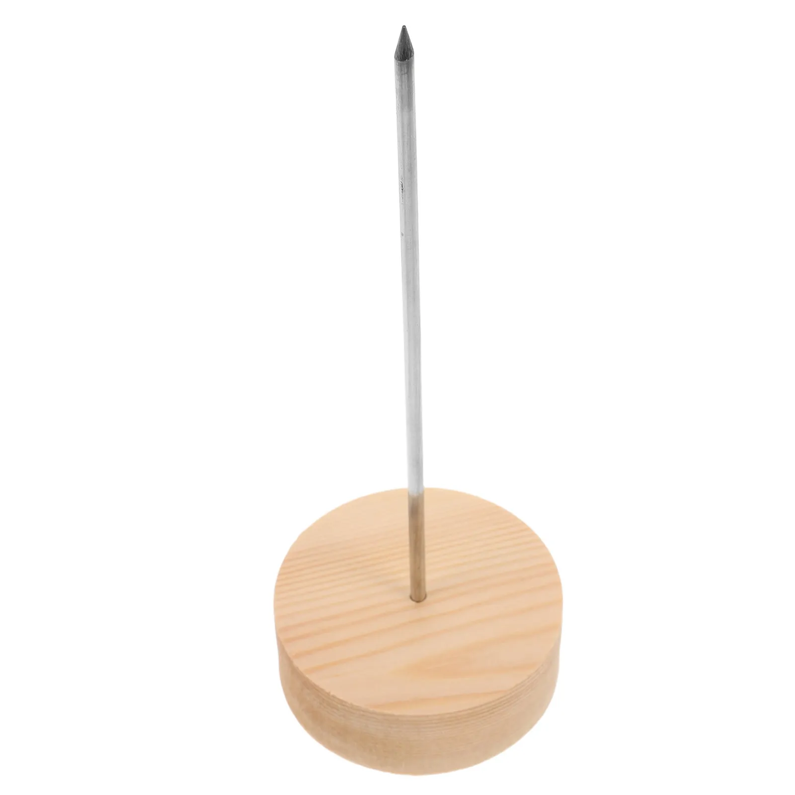 Solid Wood Ticket Holder Spike Desk Receipt Fork Check Spindle Organizer for Restaurant Order Memo Efficient Handling