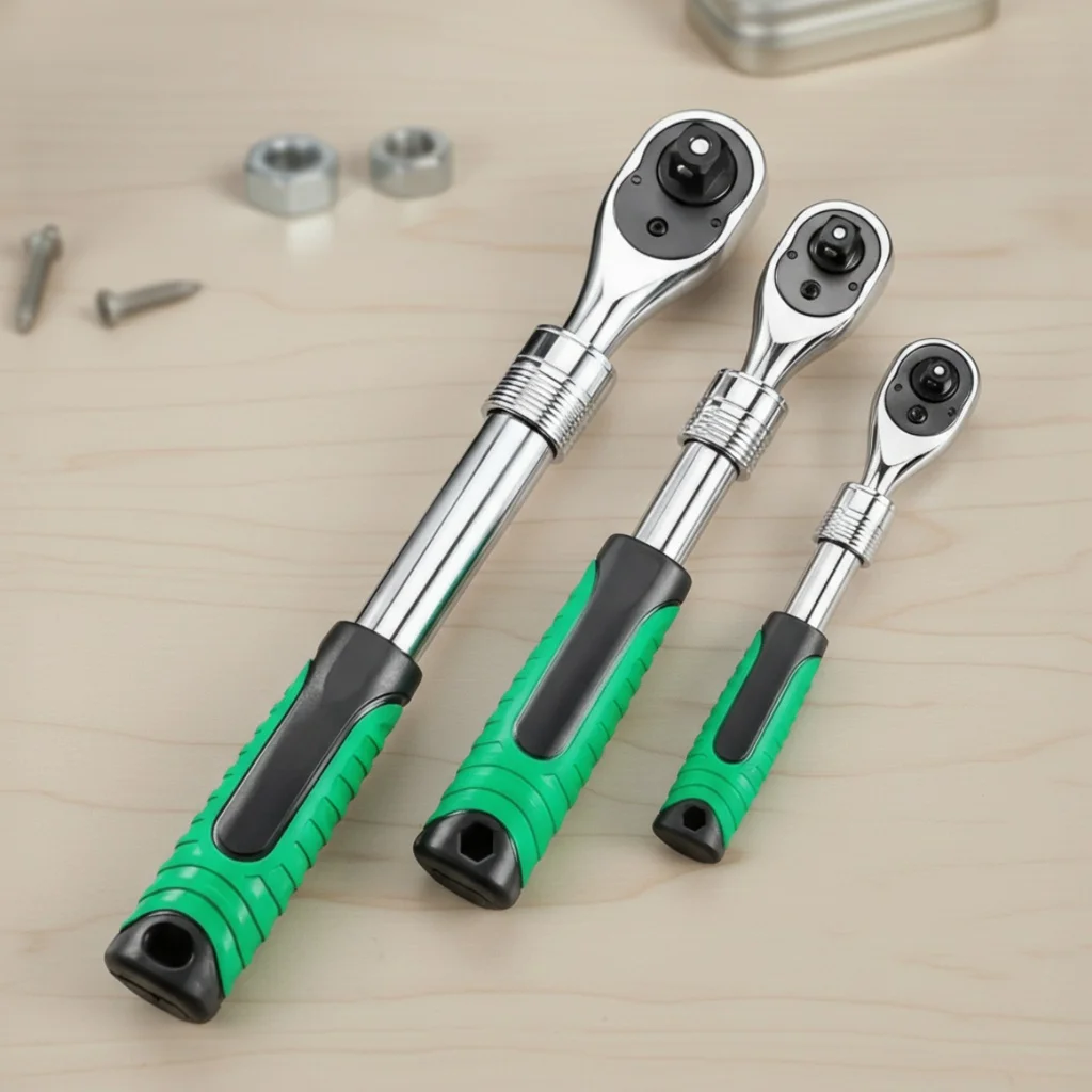 

Выдвижной храповой ключ с 72 зубьями, ремонт автомобиля, регулируемый привод, вращающаяся трещотка, быстроразъемный 1/4 3/8 1/2 дюйма, ручной инструмент