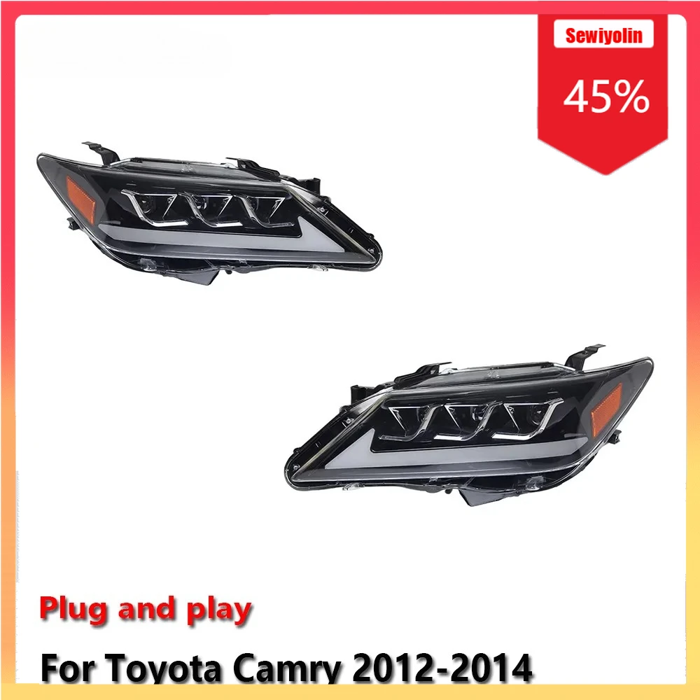 

Car LED Headlight Automobile Parts For Toyota Camry 2012-2014 Fog DRL Brake Turn Signal Lamp Plug and Play