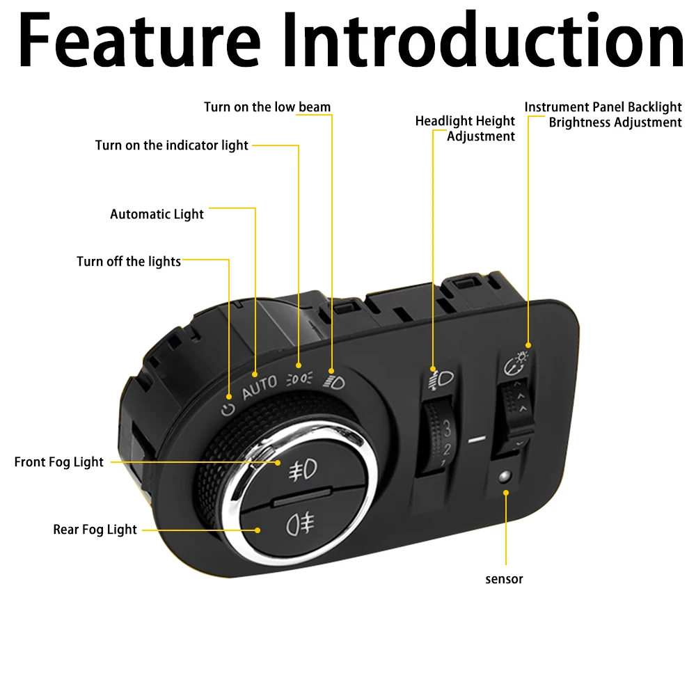 AUTO Headlight Switch Sensor Fog Light Control Module For Chevrolet Cruze 2015 Buick Verano 2020 Opel Corsa 2021 Accessories