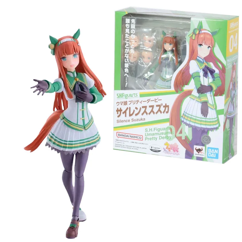 Bandai Original Umamusume: Pretty Derby Silence Suzuka Anime Action Figures Toys for Boys Girls Kids Gift