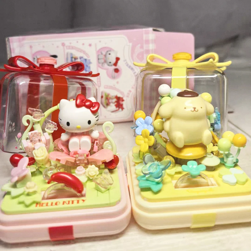 

AREAX Sanrio Building Blocks Hello Kitty Kuromi Blind Box Assembly Toy Ornament Birthday Gift Desktop Collection Decoration Gift