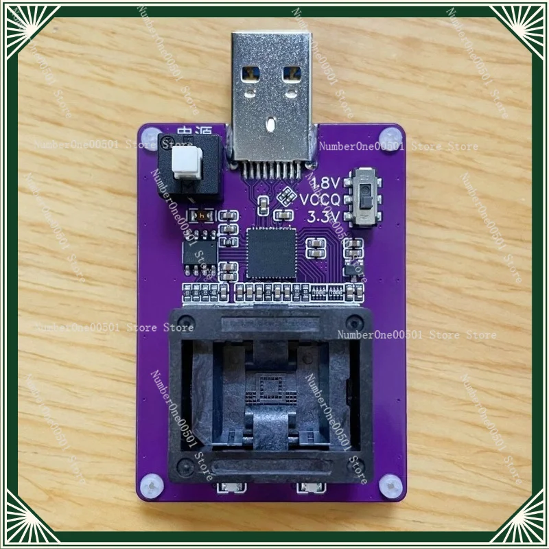 For Emmc153 Burning Seat To USB3.0 Mirror Reading and Writing Emmc Chip Test Bga153 Test Seat GL3224E
