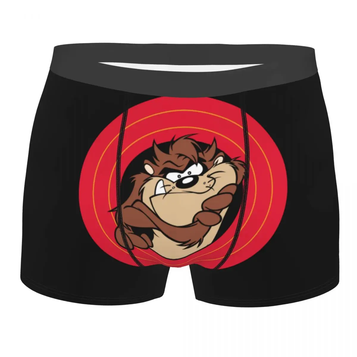 Printed Boxer TAZ Tasmanian Through LOONEY TUNES Circles 2 Shorts Panties Briefs Men\'s Underwear Breathable Underpants for Homme