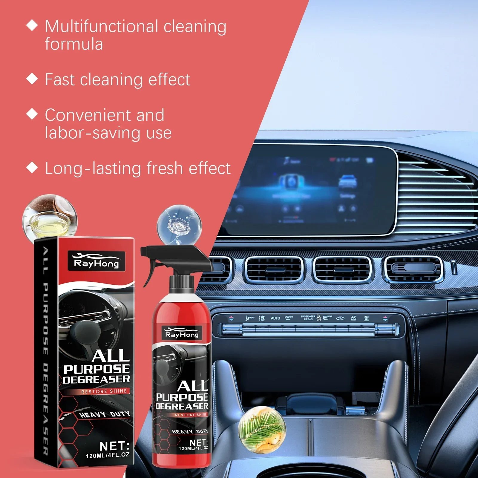 Dégraissant tout usage tout autour Master Cleaner Nettoyant intérieur de voiture