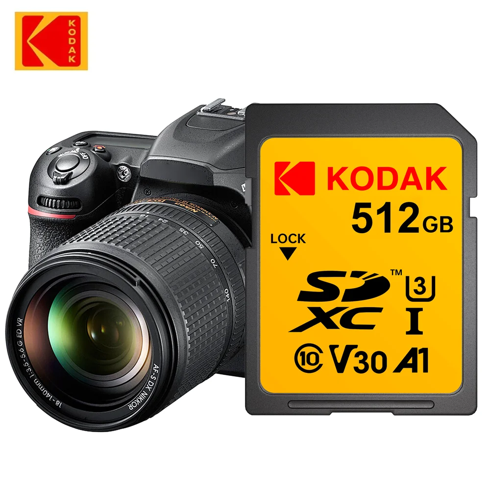 Kodak Professional SD Memory Card 32GB SDHC Card 128GB 64GB SDXC SD Card Compatible with Canon Camera EOS rebel R100 M50 nikon