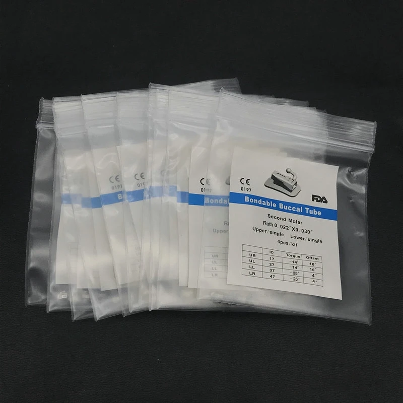 10 Packs Dental Orthodontic Buccal Tube Bondable Roth/MBT/Edgewise 0.022 1st/2nd Dental Buccal Tube