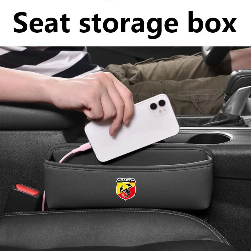 Multifunzione Seggiolino Auto Gap Organizer Sedile Fessura Scatola di Immagazzinaggio per Fiat Abarth 595 Abarth 500 Abarth 124 Spider Accessori