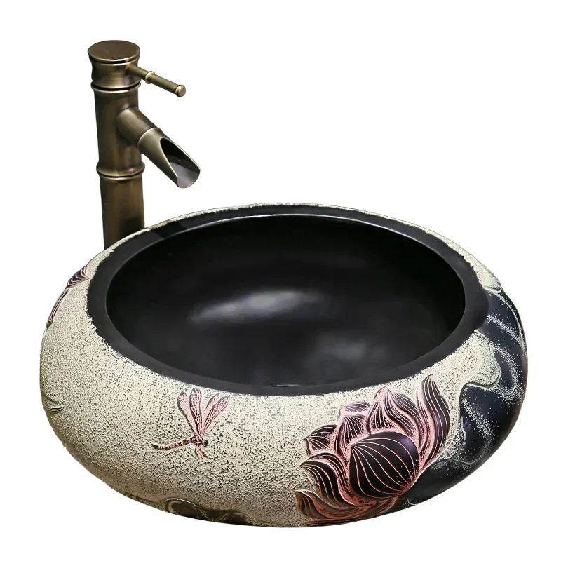 Chinese creative wash basin above counter  garden hotel   art cabinet combination