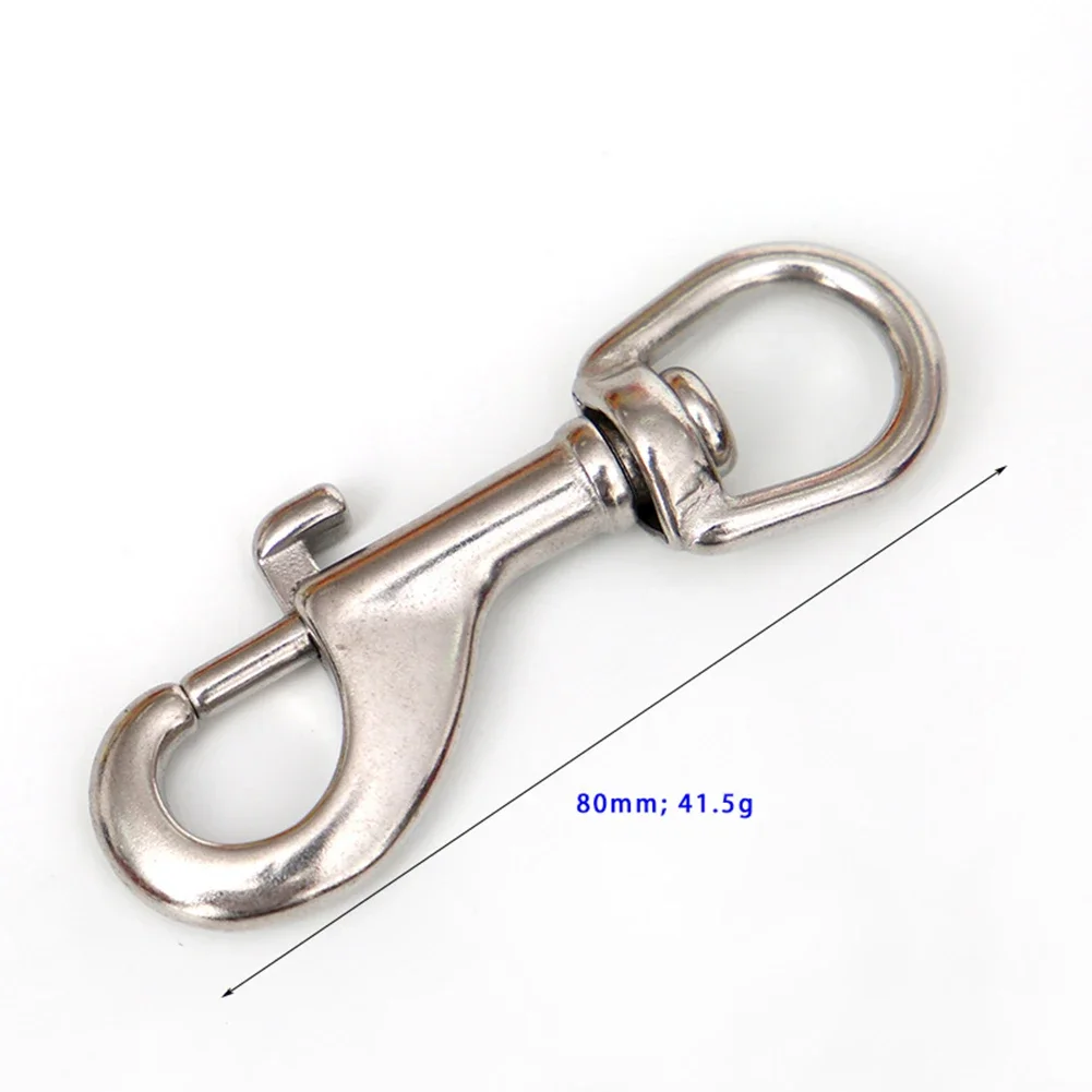 1pc Scuba Diving Bolt Stainless Steel Hook Dual End Bolt Quick Carabiner Swivel Buckle Double Ended Snap Eye Bolts Hook Clip