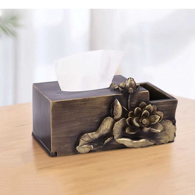 

Vintage Resin Tissue Box Extractive Napkin Toilet Paper Boxes Home Bathroom Roll Holder Storage Containers