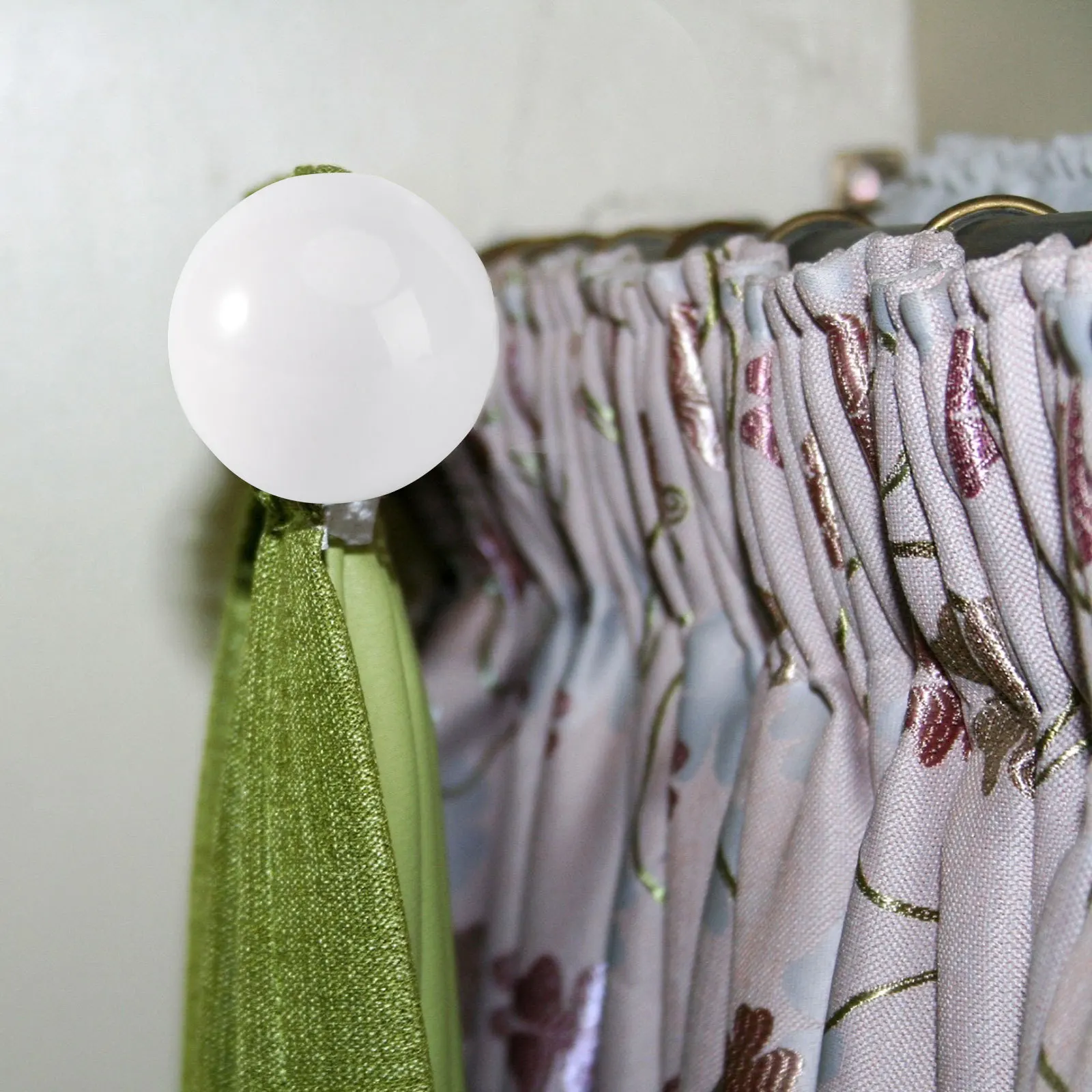 

2Pcs Decorative Curtain Rod Fitting End Caps Window Curtain Rod Final for Home Decor Bedroom Living Room Dining Room