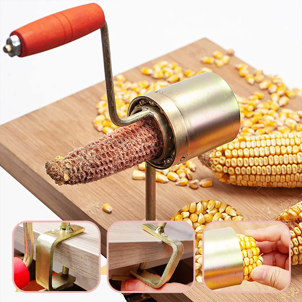 1Pc Practical Iron Household Small Hand Corn Sheller Hand Corn Thresher Manual Corn Sheller Hand-Operated Corn Thresher