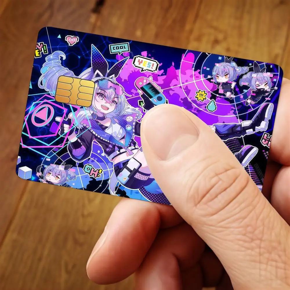 Silver Wolf Honkai Star Rail Game Credit Card Public Transportation Cards Sticker Waterproof Card Face Decoration 4PCS