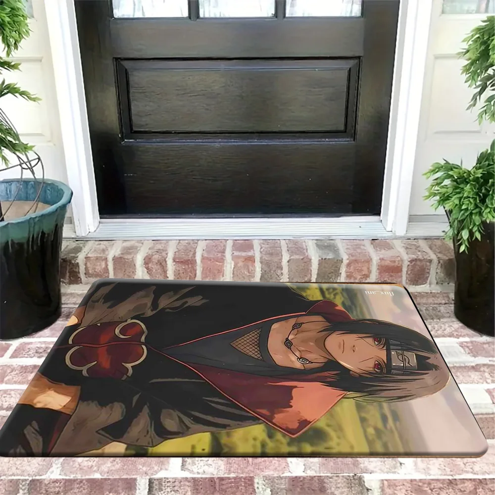 

Коврик для двери с портретным принтом персонажей аниме Наруто: Итачи Учиха и Акацуки, нескользящий, моющийся, для входной зоны, для дома и улицы, для декора интерьера