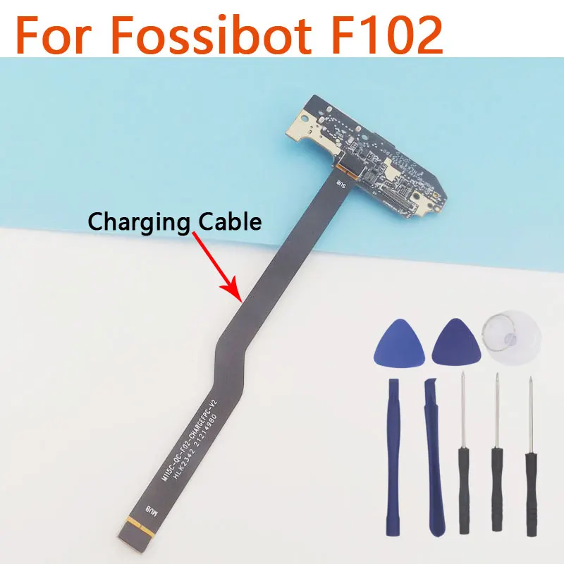 Original FOSSIBOT F102 USB Board Base Charging Port Board With Main FPC Charging Cable Flex FPC For Fossibot F102 Smart Phone