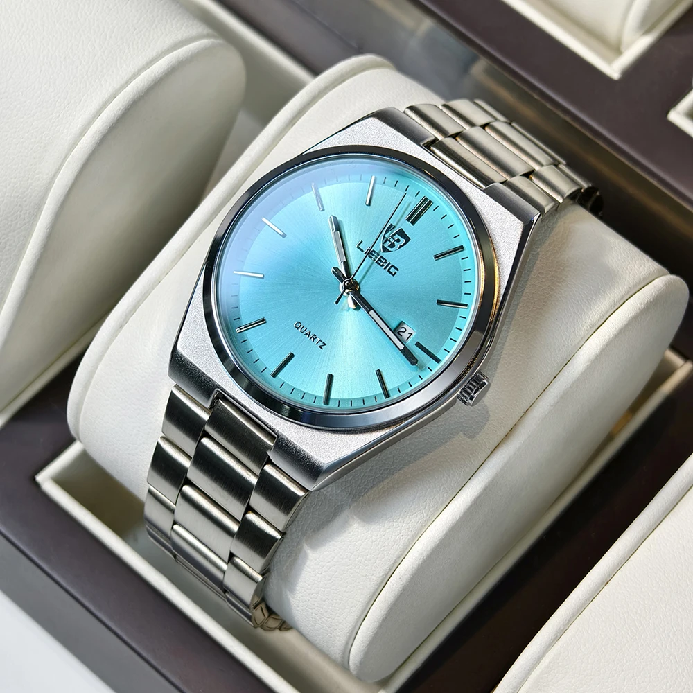 

LIEBIG модные роскошные кварцевые часы для мужчин водонепроницаемые полностью стальные наручные часы Relogio Feminino повседневные мужские часы