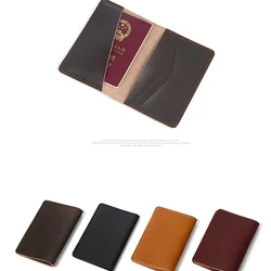 Thin Passport Bag Cover Leather Man Women Travel Passport Holder with Credit Card Holder Case Wallet Protector Cover Case