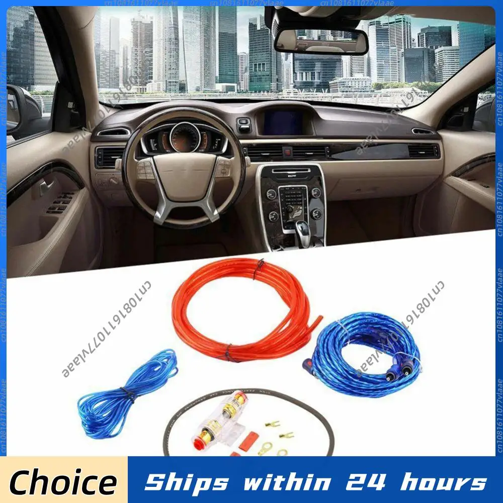 

Комплект проводки для автомобильного усилителя мощности 1500 Вт: кабель питания RCA 8GA, провод для сабвуфера 18GA для модификации автомобиля, автозапчасти