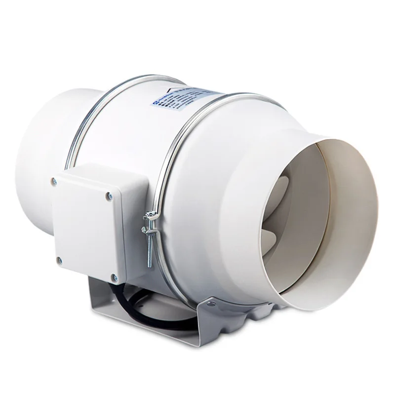 2026 6'' Inline Duct Fan Air Ventilator Exhaust Fan Mixed Flow Inline Fan Air Extractor for Home Bathroom Ventilation Vent
