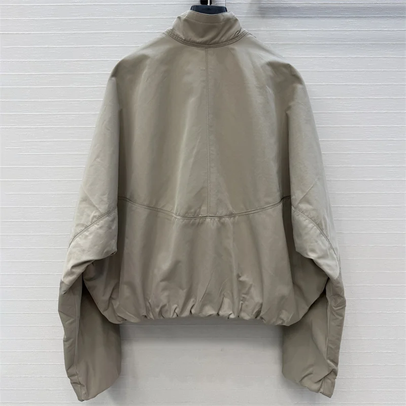 women's jacket New autumn 2026 zipper slim fit high neck women's coat batwing sleeve Casual windproof women's bomber jacket y2k