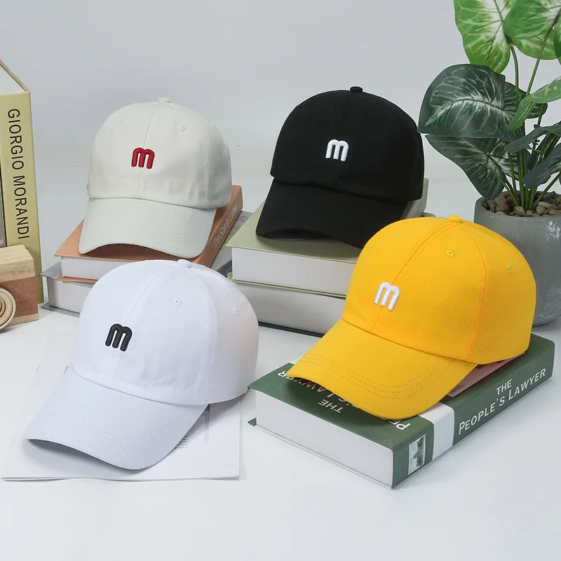 

Women Letter Embroidery Outdoor Leisure Sun Baseball Cap For Women Men Cotton Breathable Solid Color Adjustable Cap