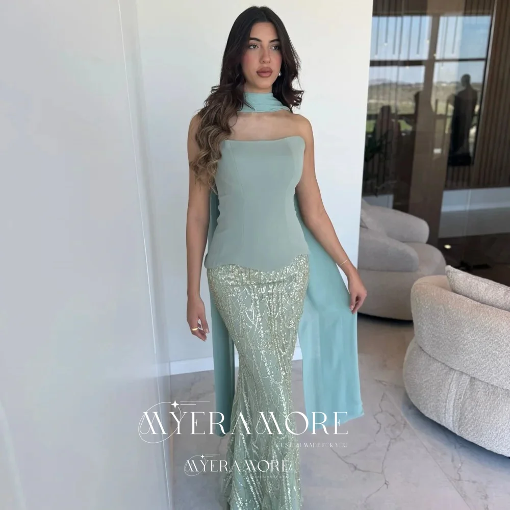 

2025 Новейшие блестящие вечерние платья для женщин, платья для выпускного вечера без рукавов, свадебное платье русалки с открытой спиной, вечерние платья по индивидуальному заказу