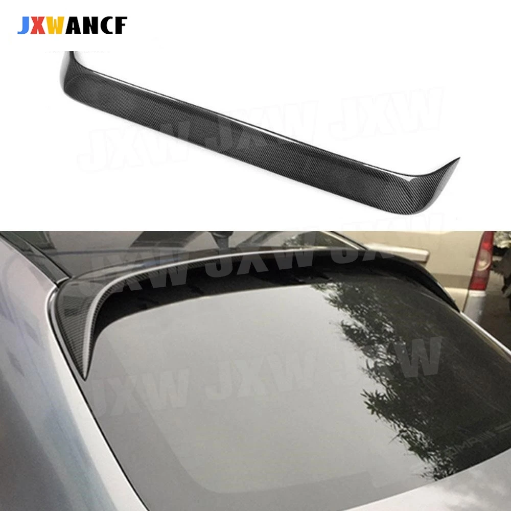 

JXWANCF For Mercedes W205 C300 C400 C63 AMG 2015-2019 Rear Roof Spoiler for C Class Carbon Fiber Window Wings Trunk Trim Sticker