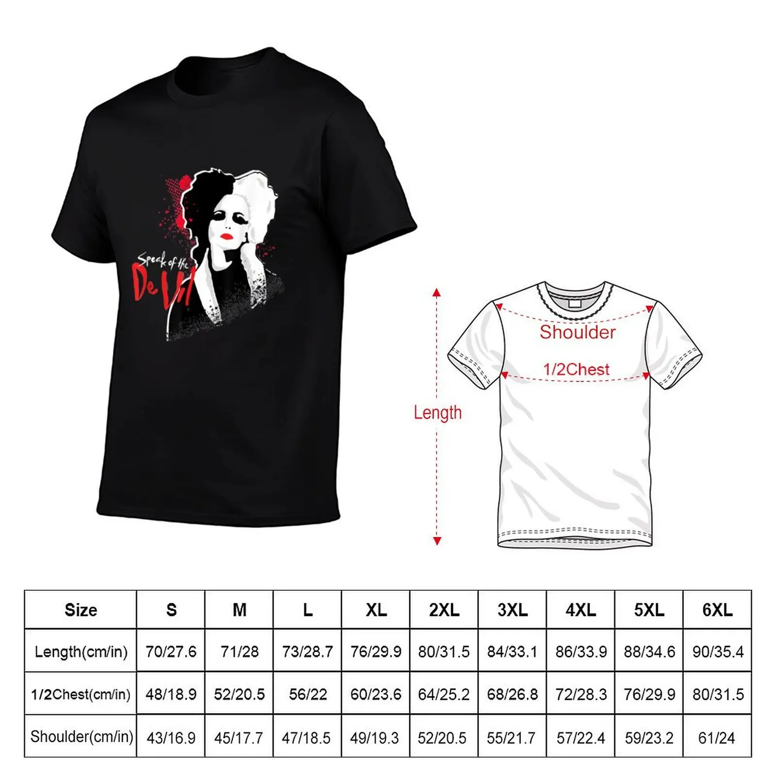 Cruella Speak of the De Vil T-Shirt man t shirt cotton man t shirt summer graphic t shirts for man T-shirt