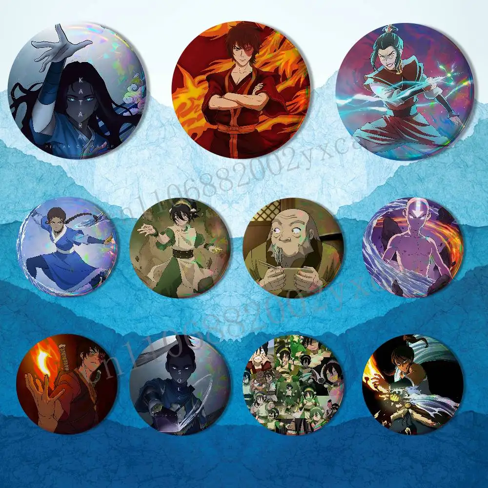 

Popular T-The Last AirbenderS Round Exquisite Badge Brooches Creative Pins For Clothes Hat Backpack Gift Accessories