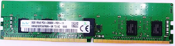 

Для 8G 1RX8 DDR4 2666 ECC REG server HMA81GR7AFR8N-VK