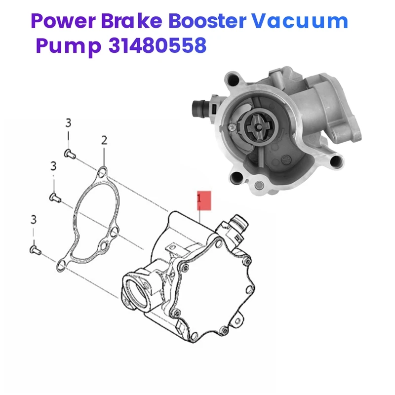 

Car Power Brake Vacuum Pump 31480558 For Volvo XC90 XC60 XC70 XC40 V90 V60 S60 S80 S90 2014-2020 Turbo Booster Pump Parts